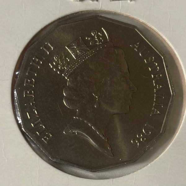 Australia 1986 uncirculated Fifty Cents 50c