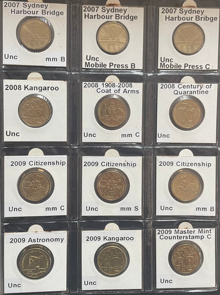 Australia 1984 to 2013 $1 One Dollar Uncirculated Collection 229 Coins