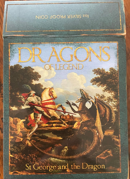 Tuvalu 2012 Perth Mint Coloured 1oz St. George & The Dragon Silver Proof Coin