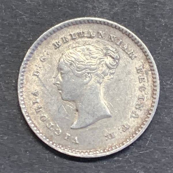 UK Great Britain 1848 Queen Victoria Maundy 2d Two Pence Coin EF