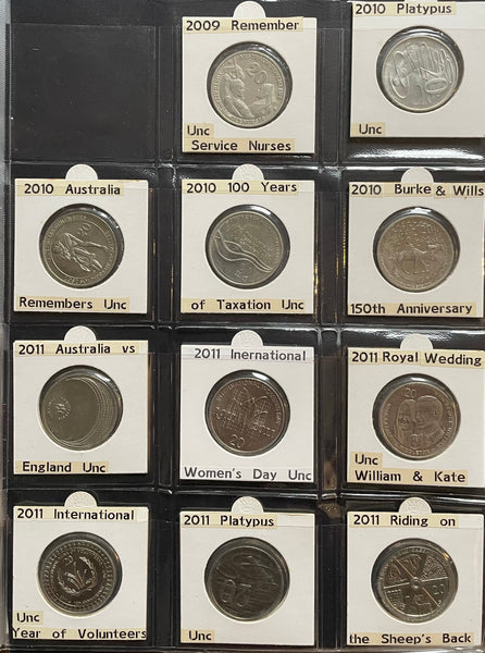 Australia 1966 to 2017 Uncirculated Twenty Cents 20c Collection 125 Coins