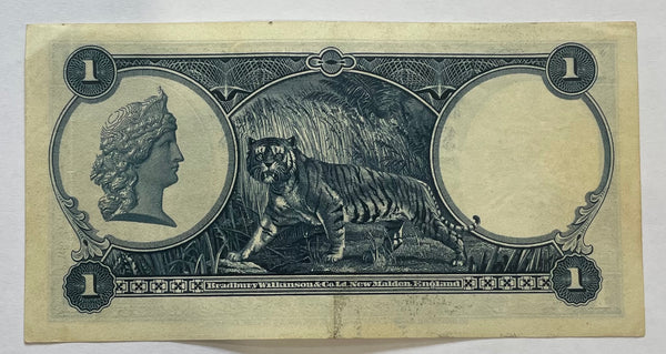 Straits Settlements 1935 King George V Dollar $1 Banknote Very Fine