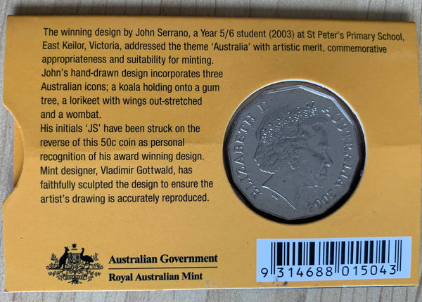 Australia 2004 50c Uncirculated Coin Primary School Student