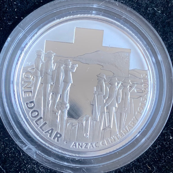 Australia 2015 Royal Australian Mint $1 Silver Proof Coin ANZAC Centenary