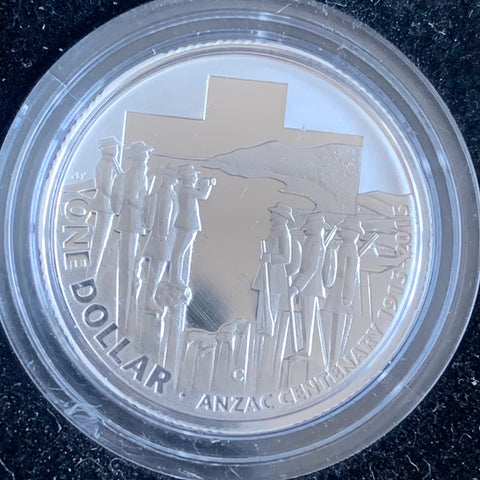 Australia 2015 Royal Australian Mint $1 Silver Proof Coin ANZAC Centenary