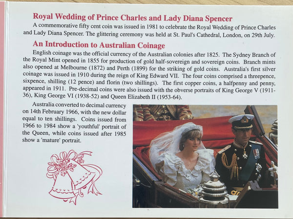 Australia 1981 Royal Wedding Sherwood Uncirculated Set