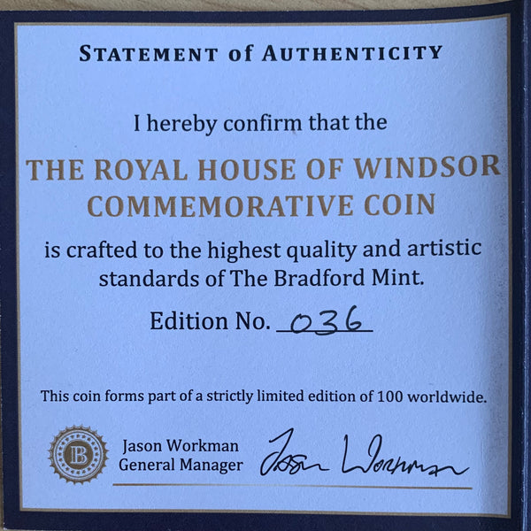 Niue 2024 $10 Royal House of Windsor 5oz 999 Silver Coin Box Cert