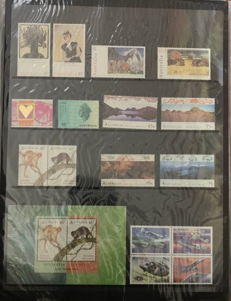 Australia Post 1996 Year Album. This book contains all the different simplified stamps issued in that year.