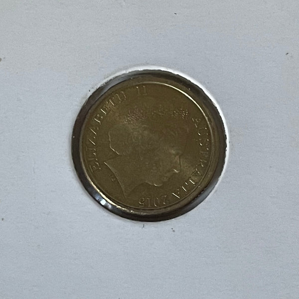 Australia 2015 Coloured $2 Lest We Forget Poppy Counterstamp Coin in 2 x 2