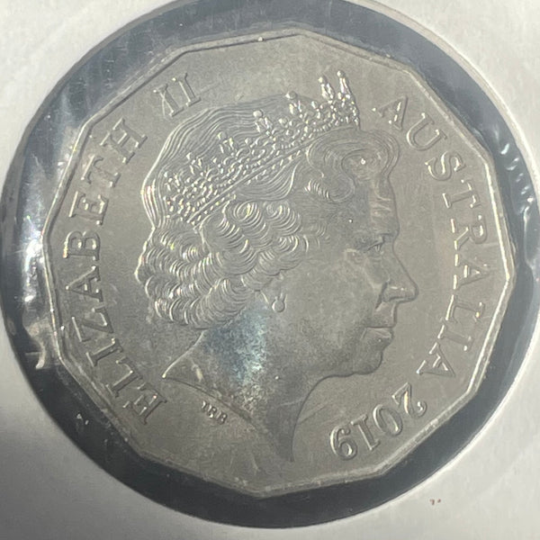 Australia 2019 Royal Australian Mint Indigenous Languages 50c Fifty Cents Carded Coin in 2x2 mount