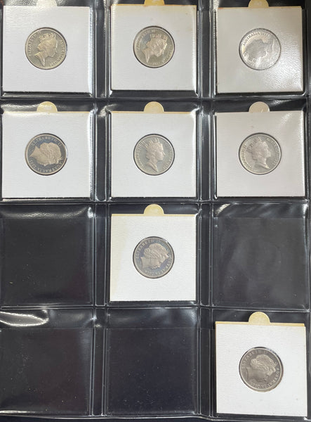 Australian 1966 to 1998 10c Proof Coin Collection Complete