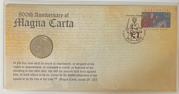 2015 Australia 20 Cents Magna Carta Anniversary PNC