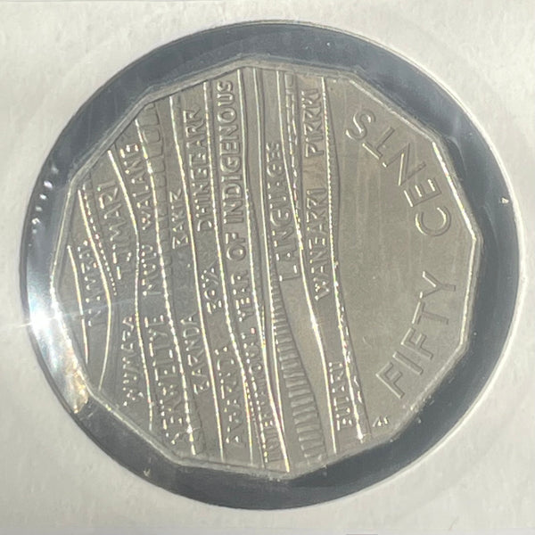 Australia 2019 Royal Australian Mint Indigenous Languages 50c Fifty Cents Carded Coin in 2x2 mount