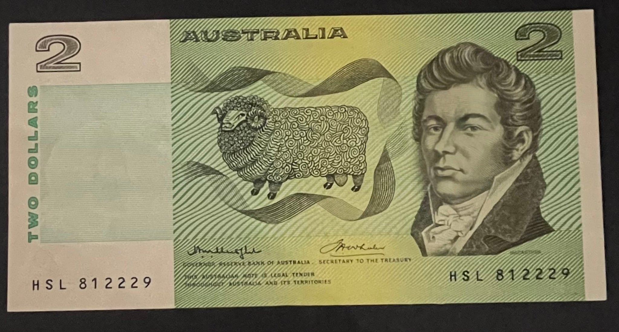 Australia $2 Knight/Wheeler OCRB Centre Thread EF R86b