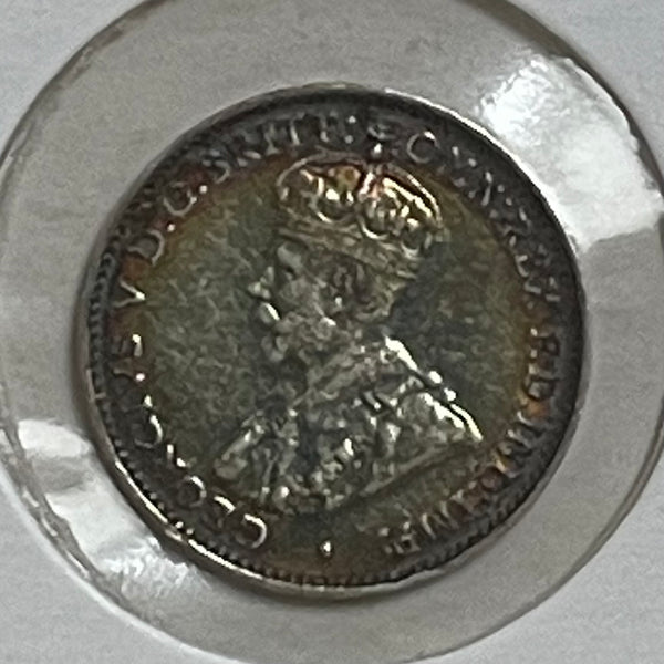 Australia 1927 Threepence 3d Silver Coin Extremely Fine