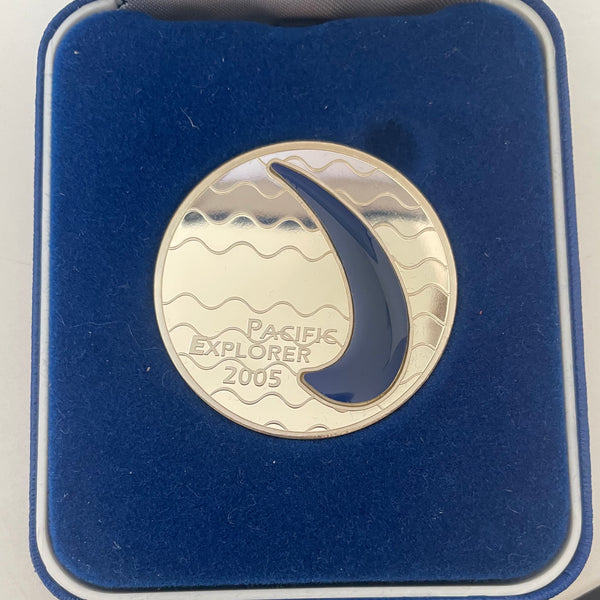 Australia 2005 Pacific Explorer Stamp Exhibition Coloured Proof Medallion