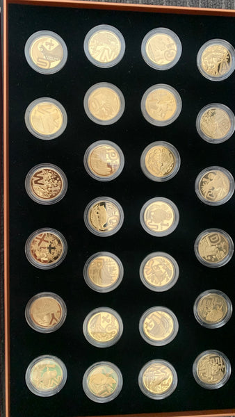 Australia 2022 Royal Australian Mint $1 Great Aussie Coin Hunt 3 Set of 26 Alphabet Proof Coins in box