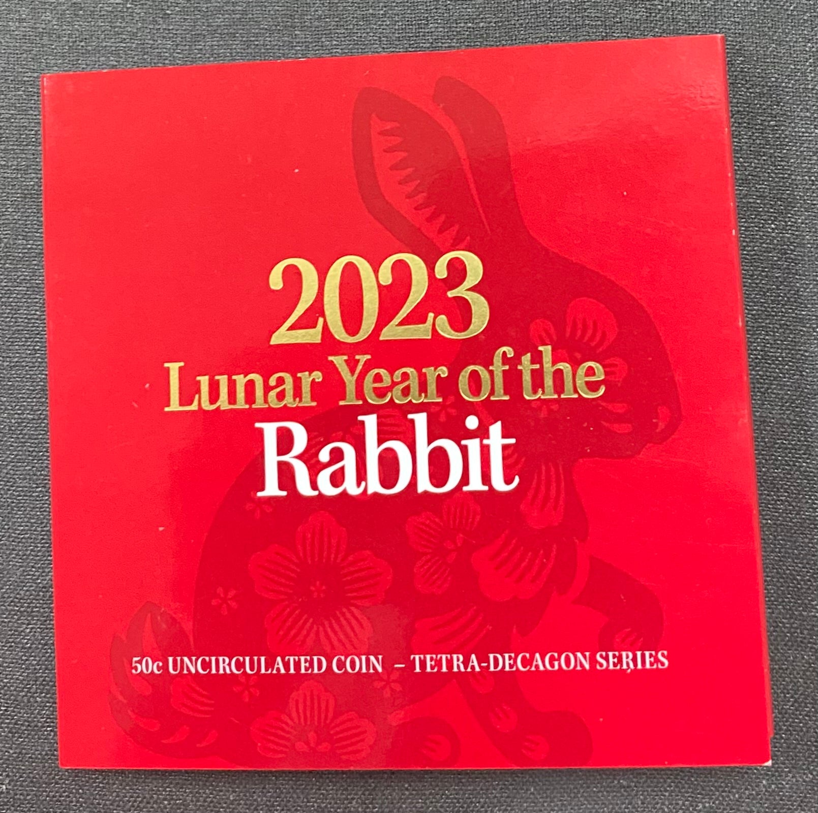 2023 Perth Mint Australian Lunar Year of the Rabbit 50c Uncirculated Carded Coin