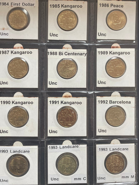 Australia 1984 to 2013 $1 One Dollar Uncirculated Collection 229 Coins