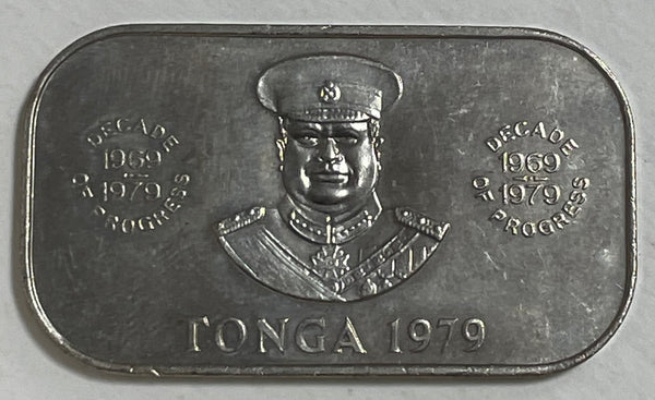 Tonga 1979 One Pa'anga FAO King Taufa'ahau Tupou IV Rectangle Coin
