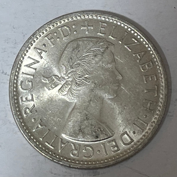 Australia 1957 2/- Florin Silver Coin Uncirculated