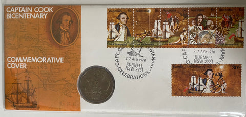 Australia 1970 Captain Cook Bicentenary 50c PNC Limited edition