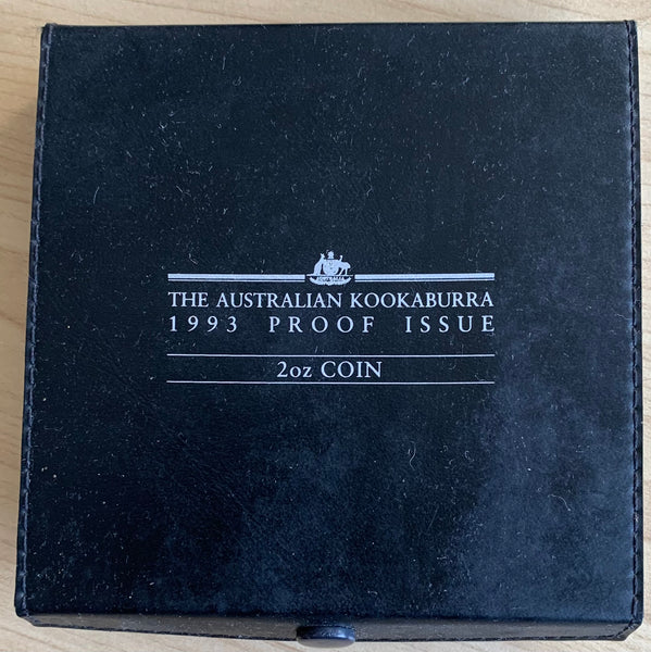 Australia 1993 Perth Mint $2  Kookaburra 2oz .999 Silver Proof