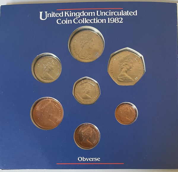 GB Great Britain United Kingdom 1982 Uncirculated Coin Set