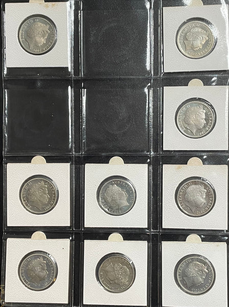 Australia 1966 to 2014 Proof Twenty Cents 20c Collection 44 Coins