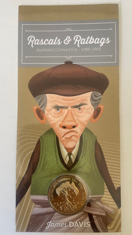 Australia 2018 $1 One Dollar RASCALS & RATBAGS James DAVIS 'B' mintmark