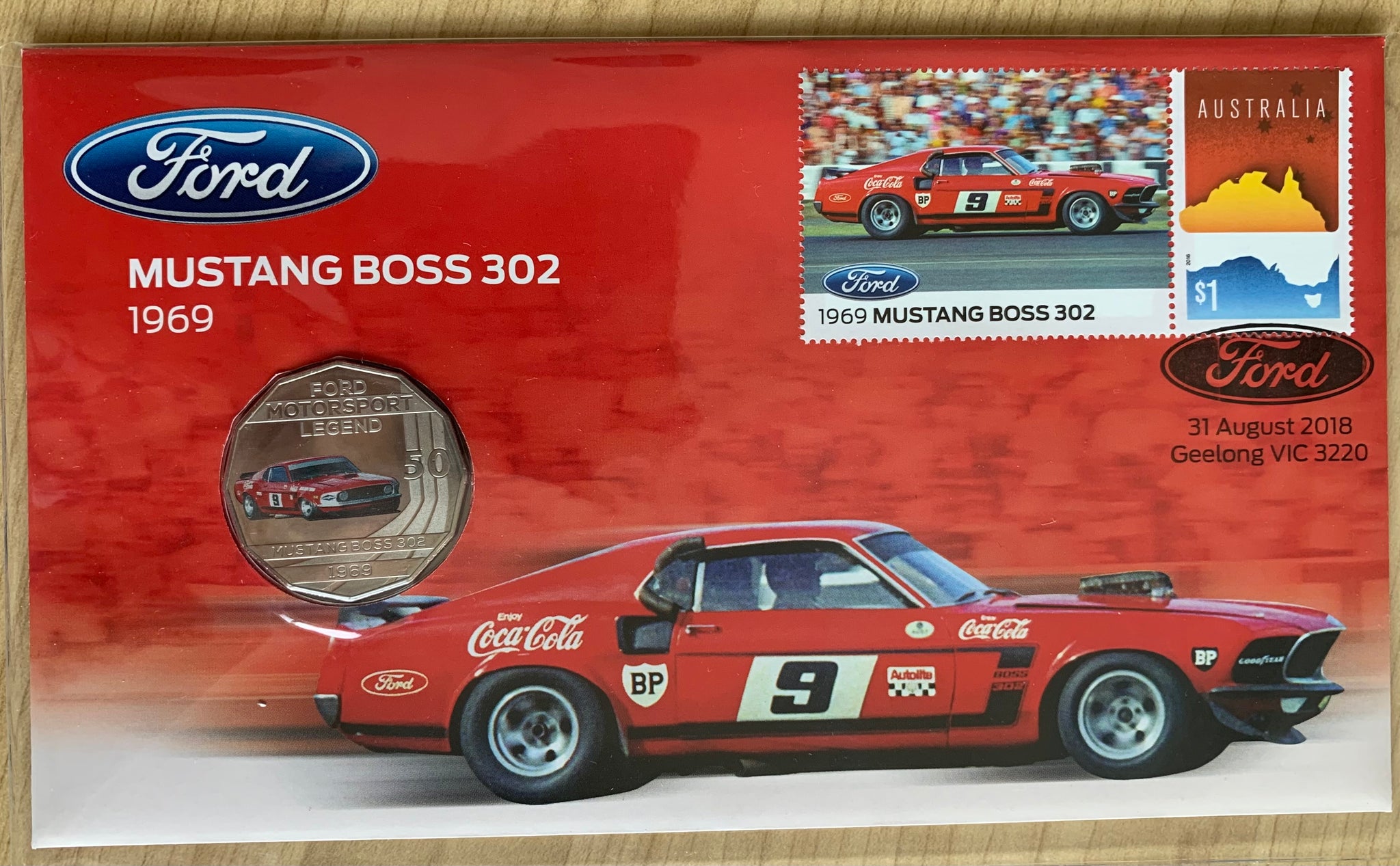 2018 50c 1969 Ford Mustang Boss 302 PNC Uncirculated