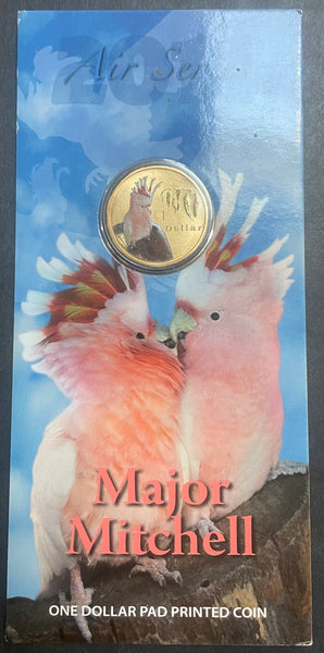 Australia 2011 Royal Australian Mint $1 Air Series Major Mitchell Cockatoo coloured Carded Coin
