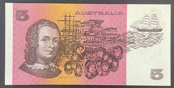 Australia 1991 $5 Fraser Cole Five Dollars Banknote. R213