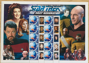 Australia 2004 50c Star Trek The Next Generation Stamp sheet