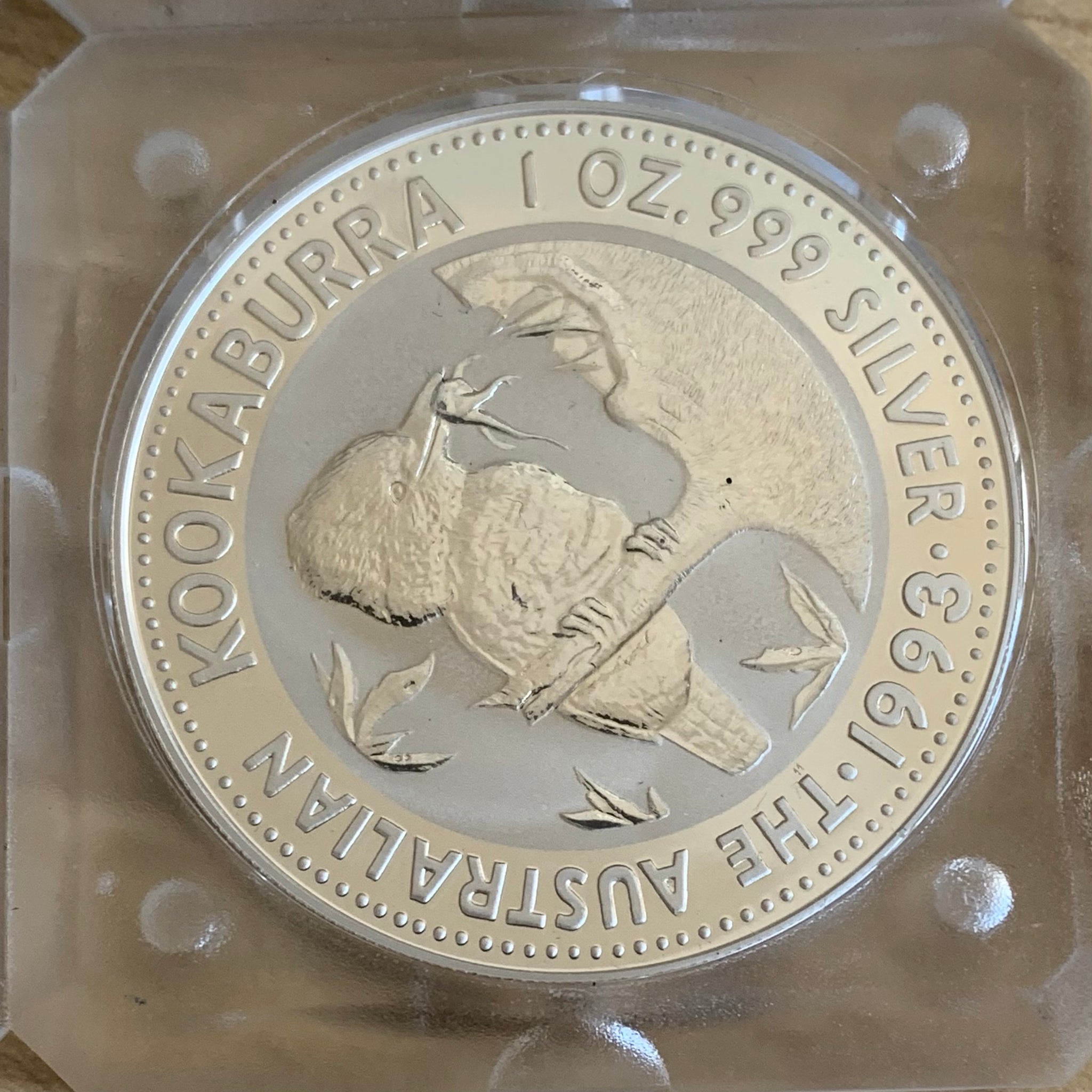 Australia 1993 Perth Mint $1 Kookaburra 1oz Silver Uncirculated Coin