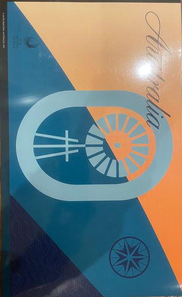 Australia 1997 Melbourne Show $10 Polymer Evans/Macfarlane Uncut Vertical Pair Banknote Folder