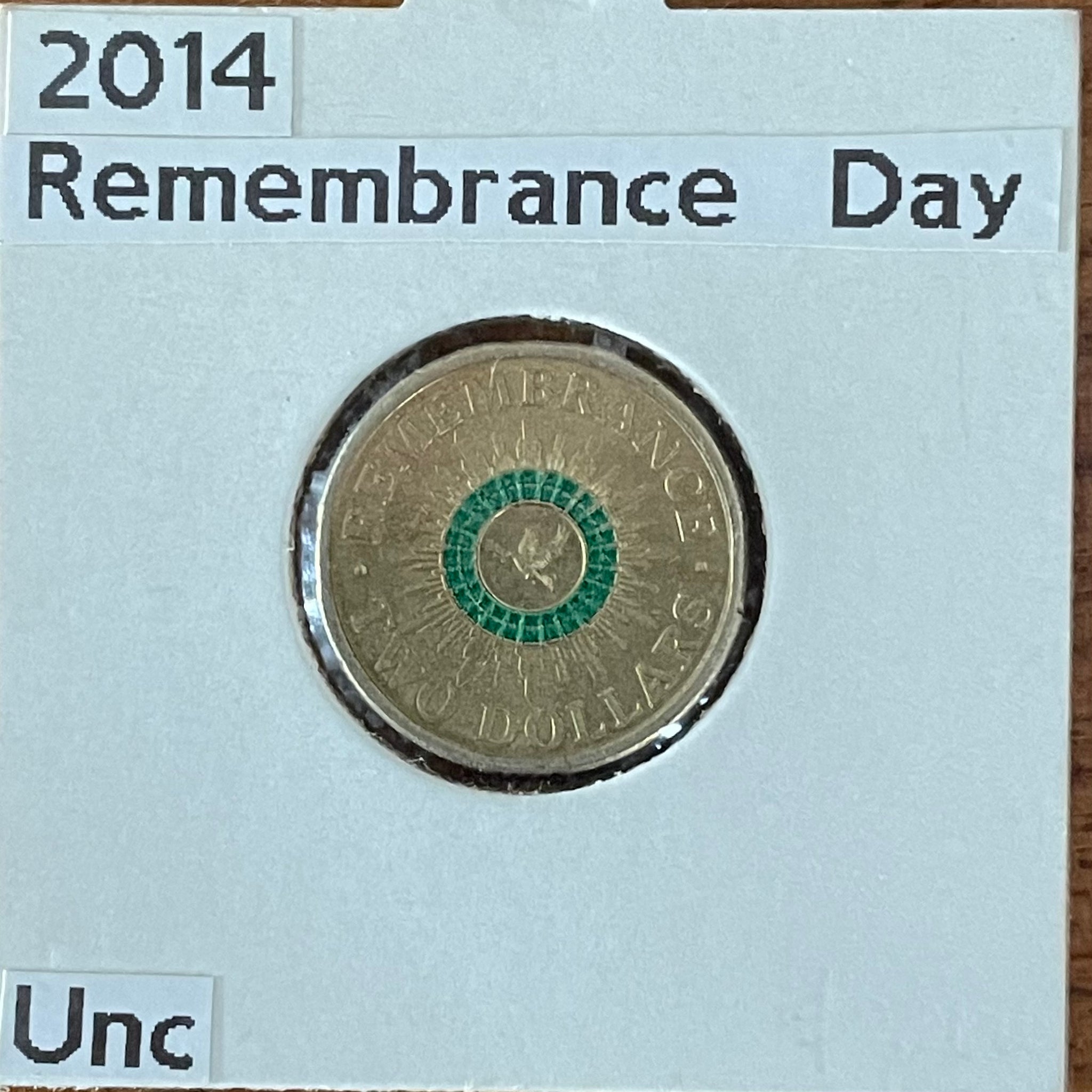 2014 Remembrance Day $2 Coloured Uncirculated Coin