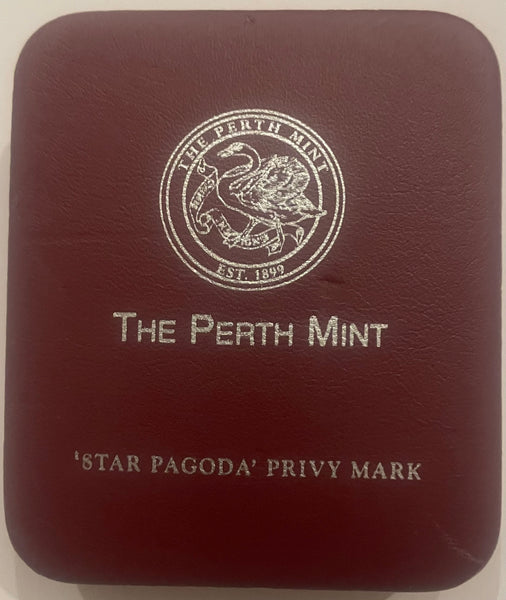 Australia 1996 Perth Mint  $2 Kookaburra "Star Pagoda" Privy Mark Proof 2oz .999 Silver Coin