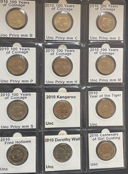 Australia 1984 to 2013 $1 One Dollar Uncirculated Collection 229 Coins