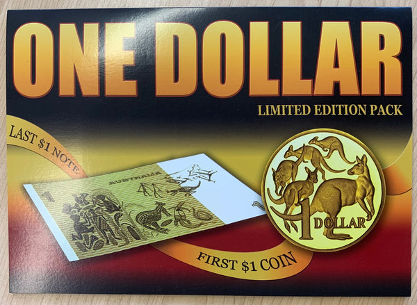 1984 One Dollar Limited Edition Pack Last $1 Note First $1 Coin Sherwood Folder