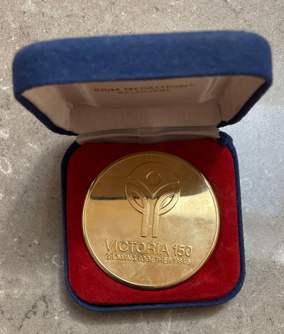 Australia 1984 - 5 Victoria 150 Years Growing Together Medallion