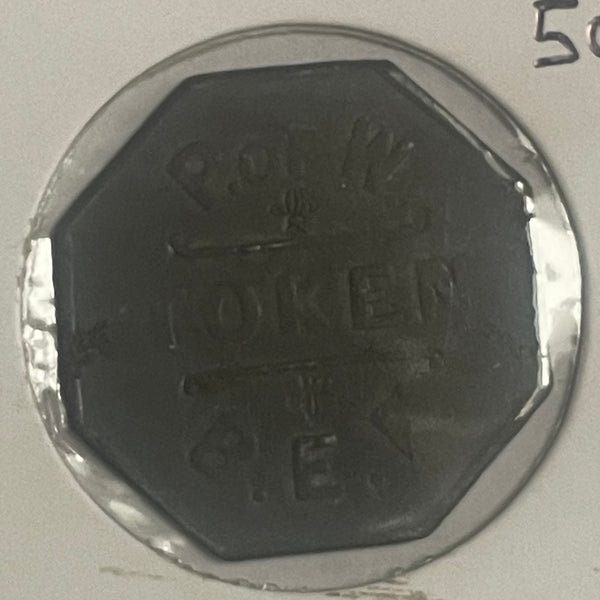 British Expeditionary Force WWI B.E.F. Prisoner of War 50c Token