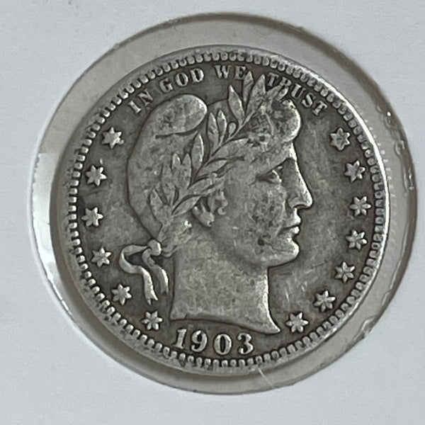 USA 1903 "S" Mintmark Silver Quarter 25c