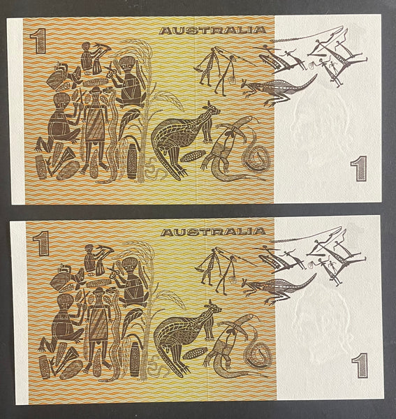 Australia 1974 R75 $1 Phillips/Wheeler Uncirculated Pair