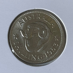 Australia 1953  1/- One Shilling silver coin Uncirculated