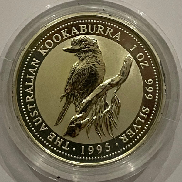 Australia 1995 Perth Mint $1 Kookaburra 1oz Silver Coin