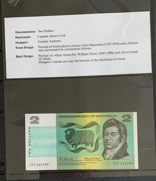 Australia 1966 Sherwood 1st Set of Decimal Australian Banknotes uncirculated