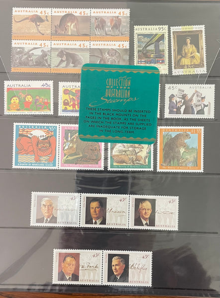 Australia Post 1994 Year Album. This book contains all the different simplified stamps issued in that year.