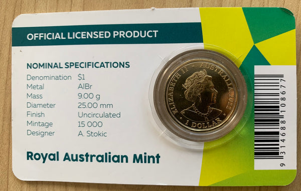 2022 Royal Australian Mint $1 Australian Commonwealth Games Team Coloured Uncirculated Coin