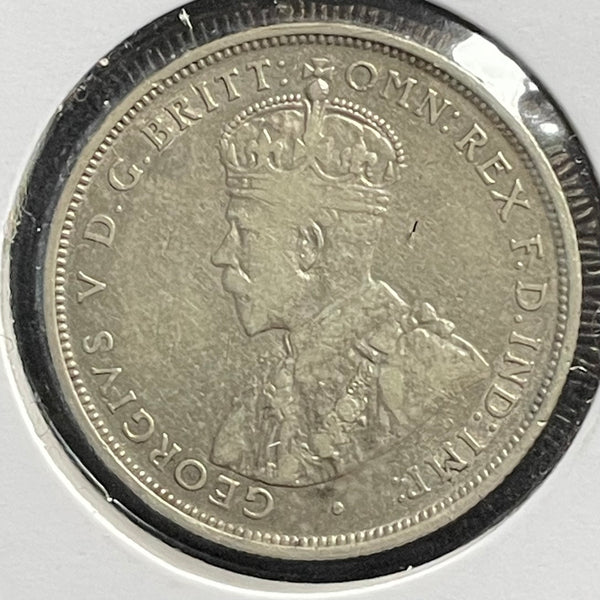Australia 1911 2/- Florin Silver Coin about Very Fine Condition